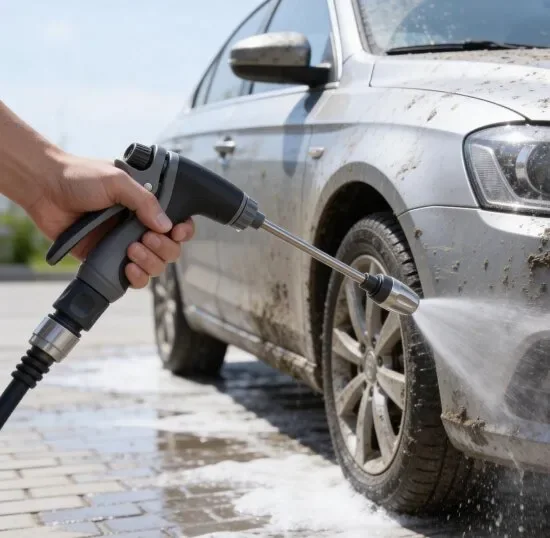 Cleaning a dirty car
